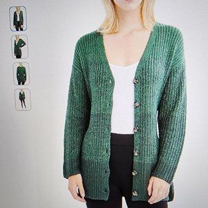 BGBGeneration button front Cardigan, Hunter Green